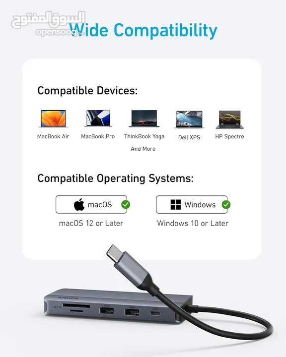 انكر هب 10ب1 اصلي بسعر ممتاز Anker USB C Hub