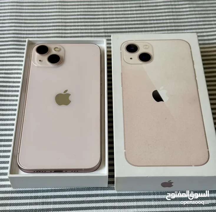 iPhone 13 pink 128GB used like new  250JD