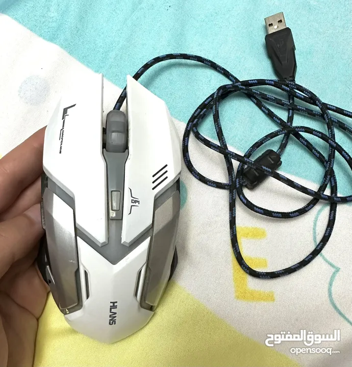 ماوس جيمنج ابيض  Gaming Mouse white RGB