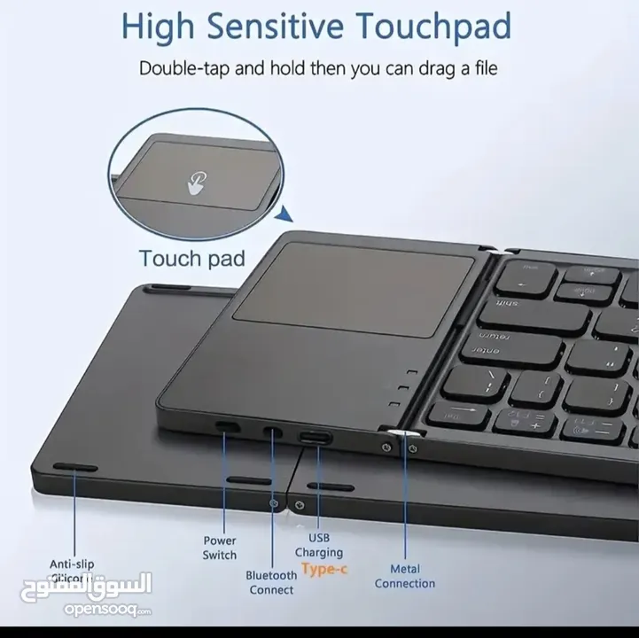 كيبورد keyboard  بلوتوث يصلح لجميع الأنظمة