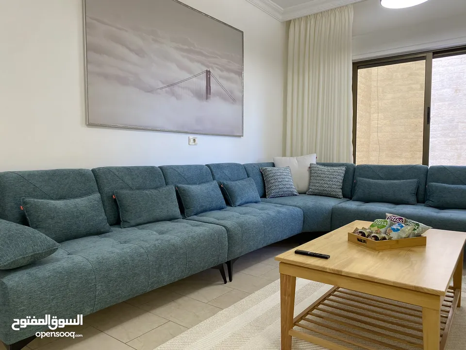 شقة فخمة مفروشة كامل للإيجار-طابق أرضي-110م-خلدا