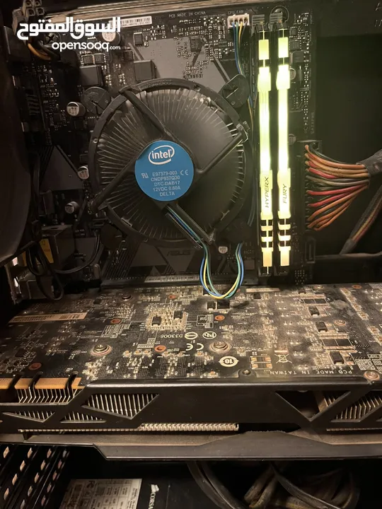 قطع كمبيوتر   CPU Core i5 9th Gen + Motherboard ASUS + HyperX Fury 8GB RGB x2