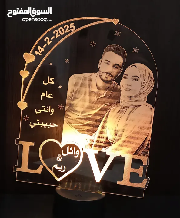 تفصيل هدايا مضيئة بكل الاشكال وحسب الطلب