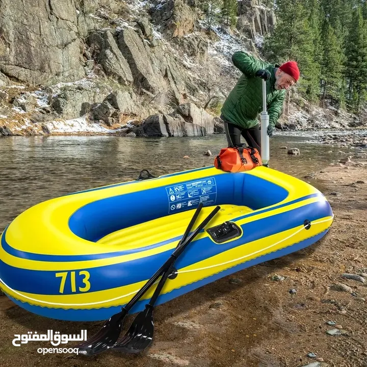 قارب صيد مطاطي عملي وخفيف