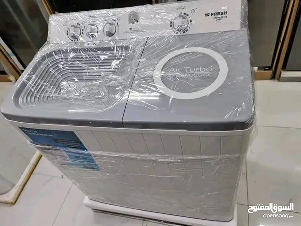 غسالة Fresh حوضين 20 كيلو بنظام LG   كفالة 3 سنوات على المتور كفالة سنة على العصارة