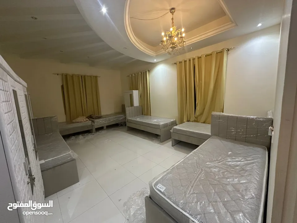 بدون عموله افخم سكن مشترك بنات وشباب في عجمان المويهات و الروضة شامل جميع الخدمات فرش جديد اول ساكن