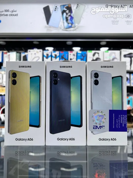 جهاز جديد بالكرتونة Samsung A06 رام 12 جيجا 128 مكفول سنة هدية كفر ولزقة وشاحن الاصلي متوفر توصيل
