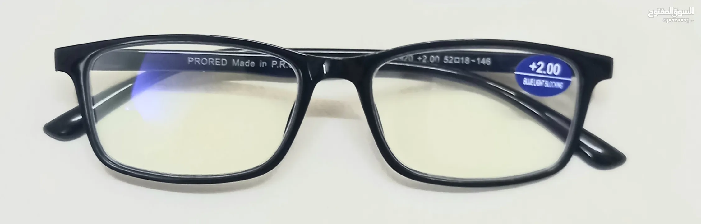 نظارات قراءة جاهزة مزودة بمادة Blue     نظارات قراءة جاهزة