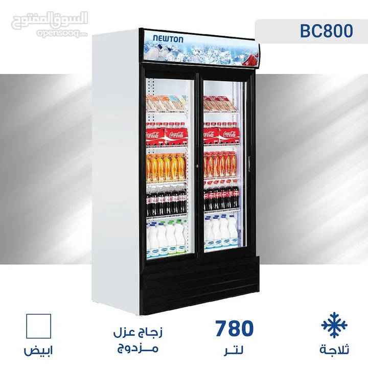 ثلاجة عرض ناشونال اليكتريك بباب زجاجي سعة 101 لتر من نيوتن ستورز nw845