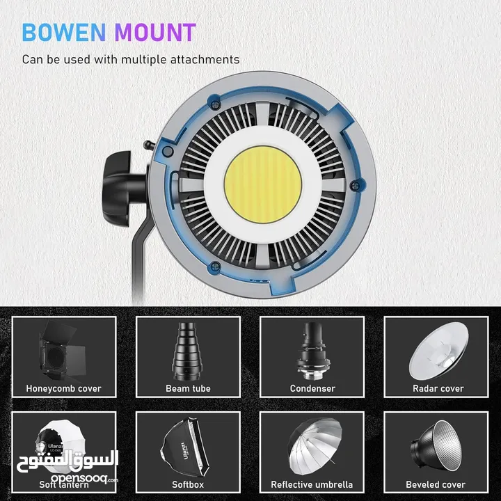 Ulanzi 120W Bi-color / RGB V-Mount Video Light   اضاءة تصوير عالية الجودة