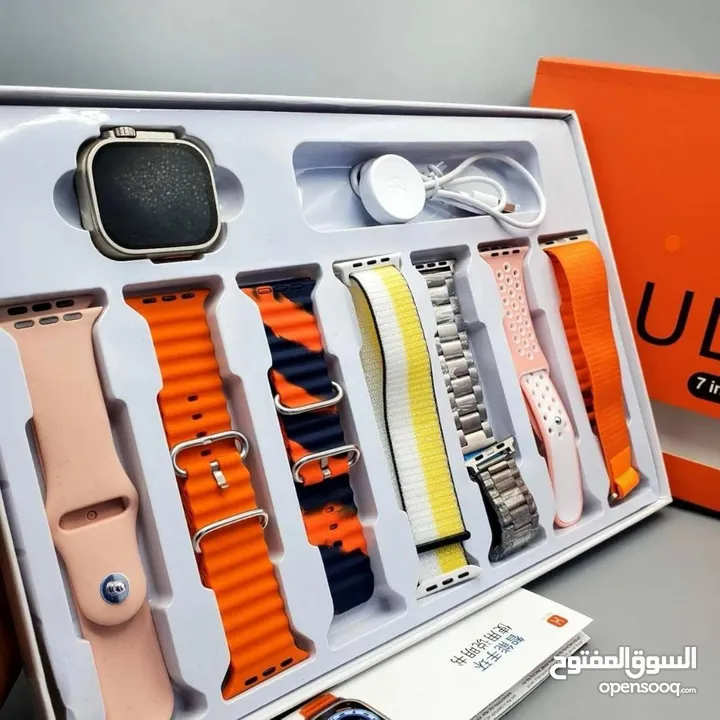 ساعة ذكية( ULTRA 2( 7 in 1 strap    ساعة الترا الذكية – الإصدار الجديد بالحجم الكبير 49mm متوفرة