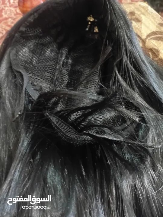 باروكة شعر لون اسود