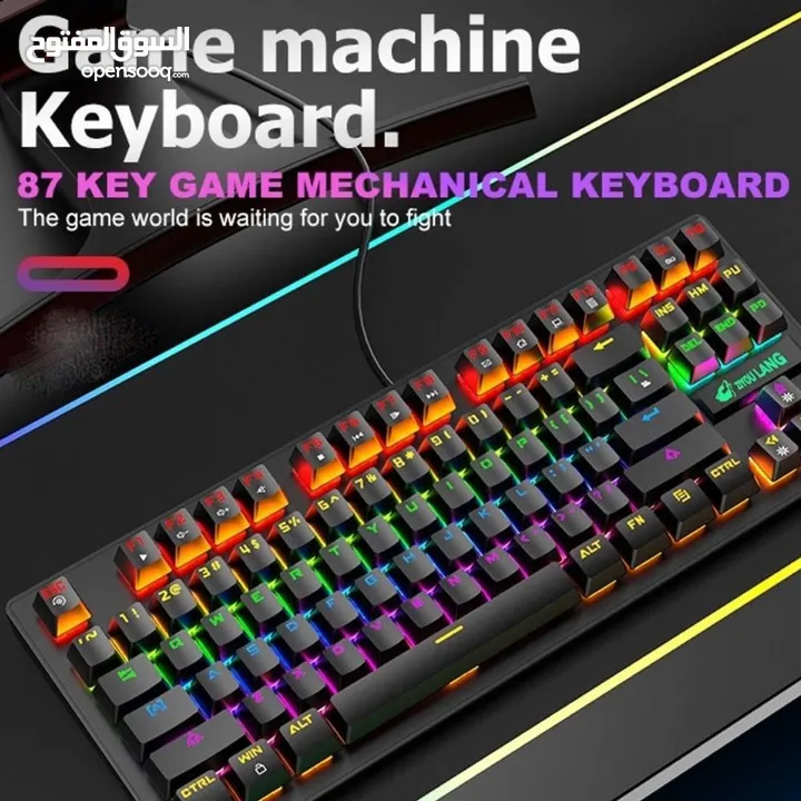 كيبورد ميكانيكي سلكي ZIYOULANG K2 USB WIRED KEYBOARD BLUE SWITCH 80%
