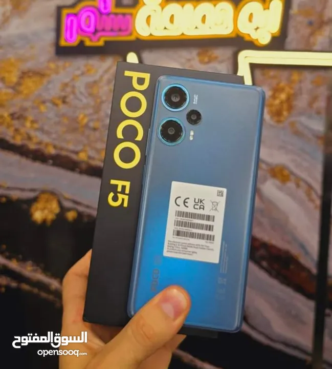 مستعمل ايام poco F5 5G رام اساسي 12 واضافه جيجا 256 أغراضة والكرتونه الأصلية متوفر توصيل