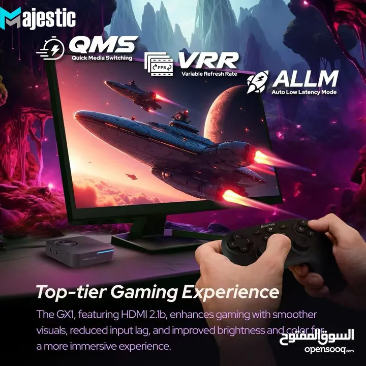 اندرويد ماجستيك GX1 الاول بالمملكه يدعم نظام الذكاء الاصطناعي نسخه اندرويد اصليه 4G RAM GOOGLE TV