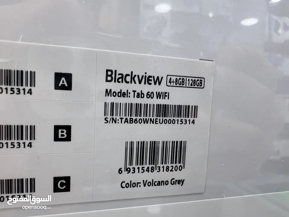 Tab BlackVeiw Tab60 Wifi  128 GB / 4 + 4 RAM  تابلت بلاك فيو جديد مسكر  كفالة الوكيل سنة كاملة.