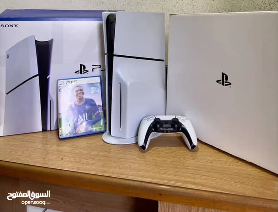 Playstation5 Slim disc edition  بلايستيشن فايف سلم مع ايد وفيفا نسخة السيدي