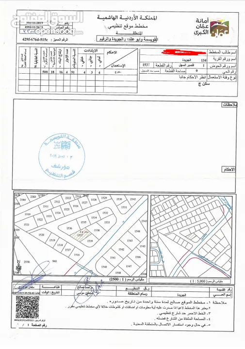 قطعة أرض للبيع من المالك مباشرة في الجويدة بمساحة 763 م2