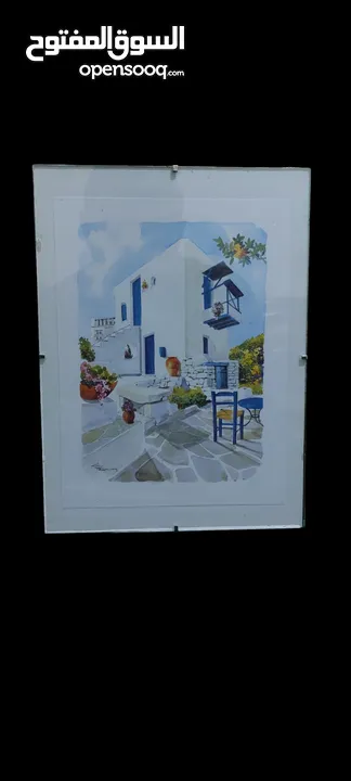 لوحه فنية  بالرسم المائي (يوناني) رسم