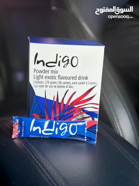 مشروب طاقة الانديغو(indigo) مشروب طاقة طبيعي مية بلمية مرخص من وزارة الصحة ميزة البيع جملة ومفرق