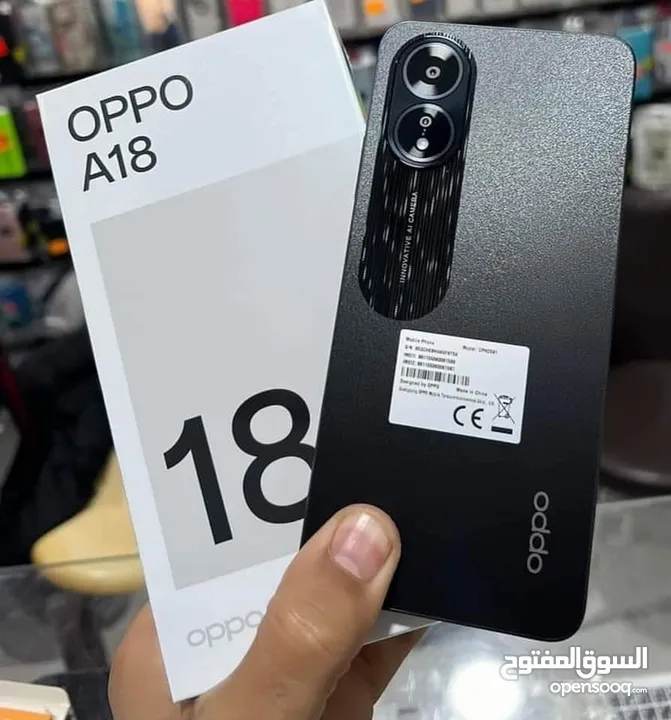 جديد oppo A18 رام 8 جيجا 128 مكفول سنة متوفر توصيل