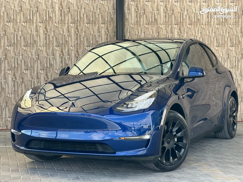 TESLA MODEL Y 2021 LONG RANGE تيسلا لونج رينج دول موتور فحص كامل بسعر مغرري