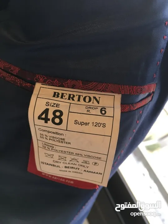 Stylish Berton Men's Suits – Like New Condition!  : بدلات رجالية أنيقة من بيرتون – حا