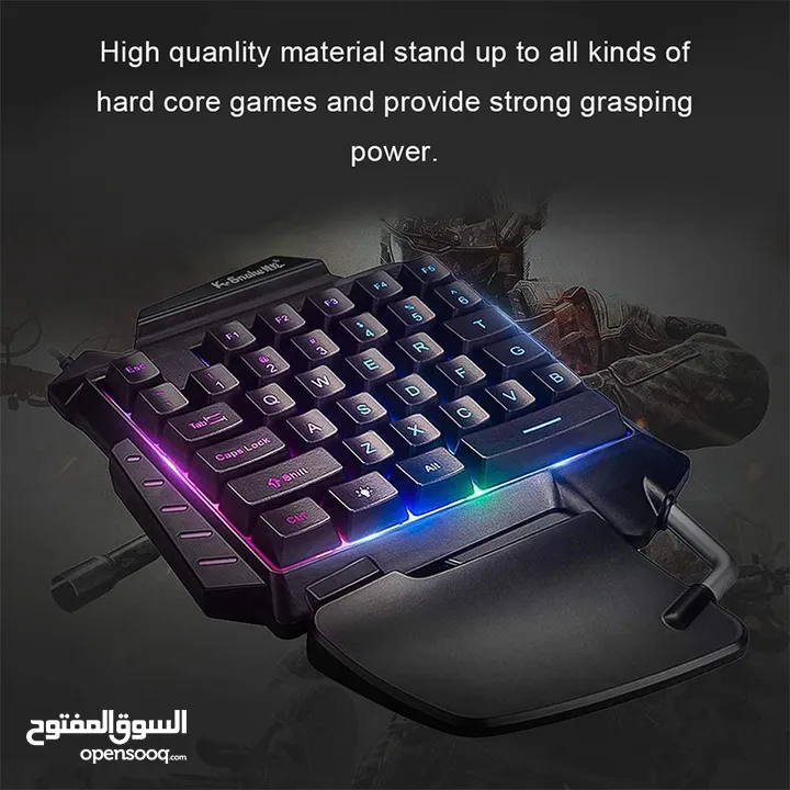 كيبورد جيمنج سلكي ملون صغير G92 SINGLE GAMING KEYBOARD RGB USB WIRED