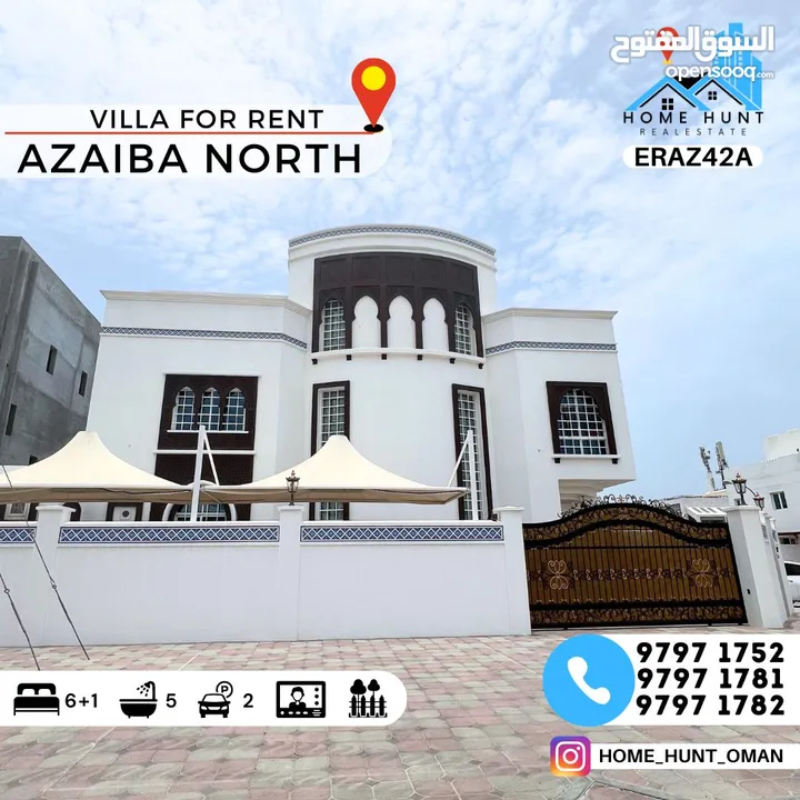 AZAIBA NORTH  GREAT QUALITY 6+1 BR VILLA FOR RENT