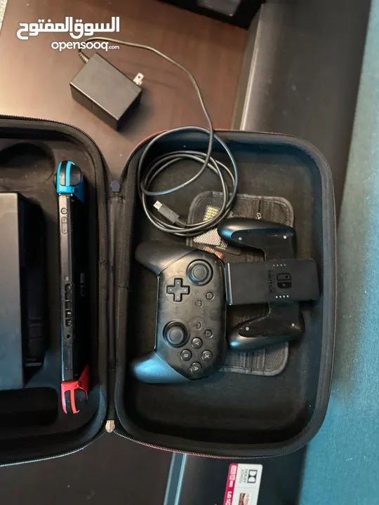 Nintendo switch with console and games