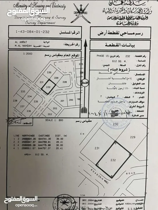 للبيع المستعجل ارض مدينة النهضة مربع 15 كونر