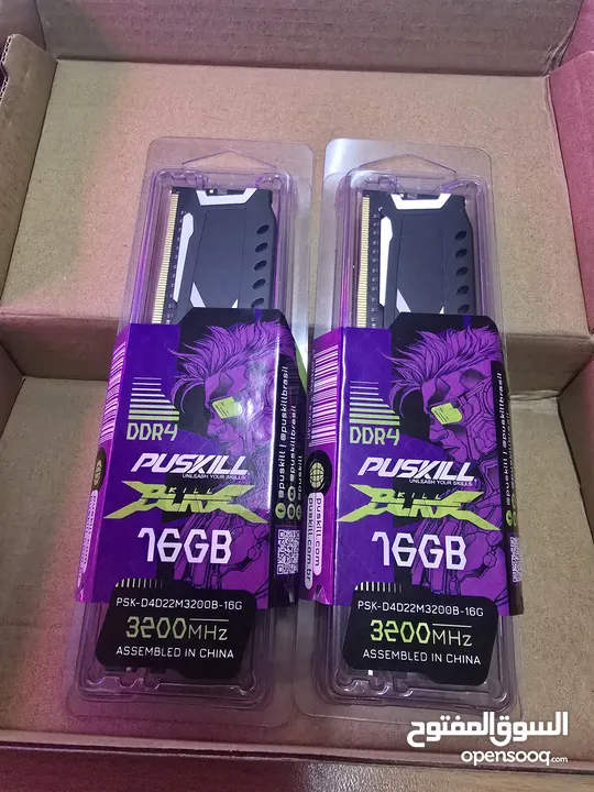 PUSKILL RAM DDR4 2x16 32GB 3200MHz رام جديد بكرتونة