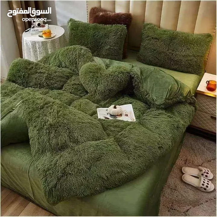 شرشف تخت مجوّز فرو – نعومة وفخامة بدفء ولا أروع! الشتاء عالابواب ولازمنا ألوان حلوة ودافئة