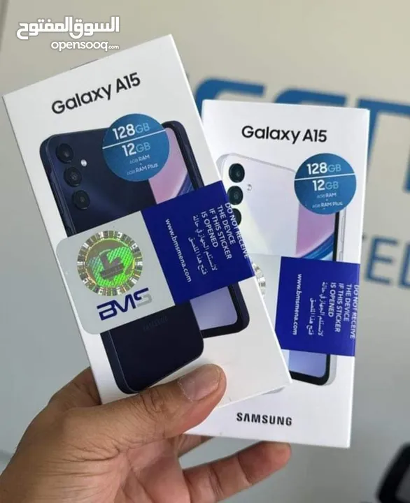 جديد Samsung A15 رام 8 و 12 و 16 جيجا 128 و 256 مكفول شركة هدية كفر ولزقه وشاحن الاصلي متوفر توصيل