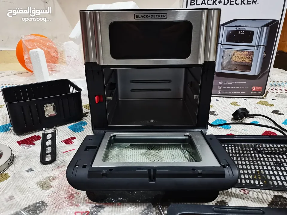 فرن كهربائي +قلاية هوائية Black+Decker digital airfryer oven 12L