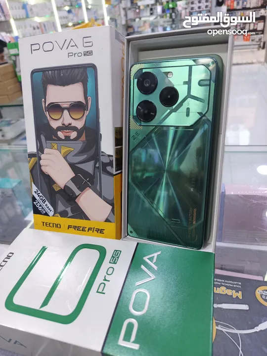 جهاز بحاله الجديد 256g 24 Pova 6 pro 5g كامل اغراضو