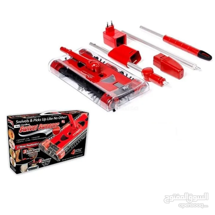 لمامه و مكنسه شحن جي 6  الحمراء لمامة شحن الدواره SWIVEL SWEEPER مكنسة اللمامه العجيبه