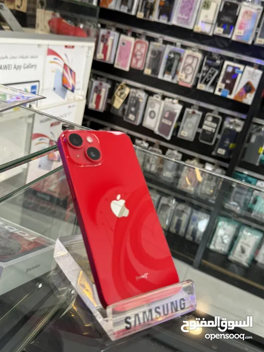 iPhone 14  128GB بطارية 90% الجهاز بحال الوكالة مش مفتوح ولا مغير فيه اي اشي متوفر لون احمر و اسود