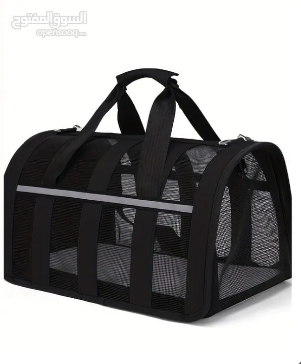 Pet bag trolley  حقيبة مع عجلات للكلاب الصغيرة والقطط لون اسود مع عجلات