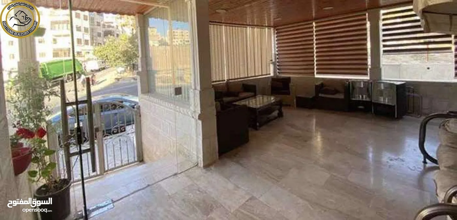 شقة أرضية مميزة للبيع في خلدا 150م مع ترس امامي بقرميد تشطيب سوبر ديلوكس بسعر مغري
