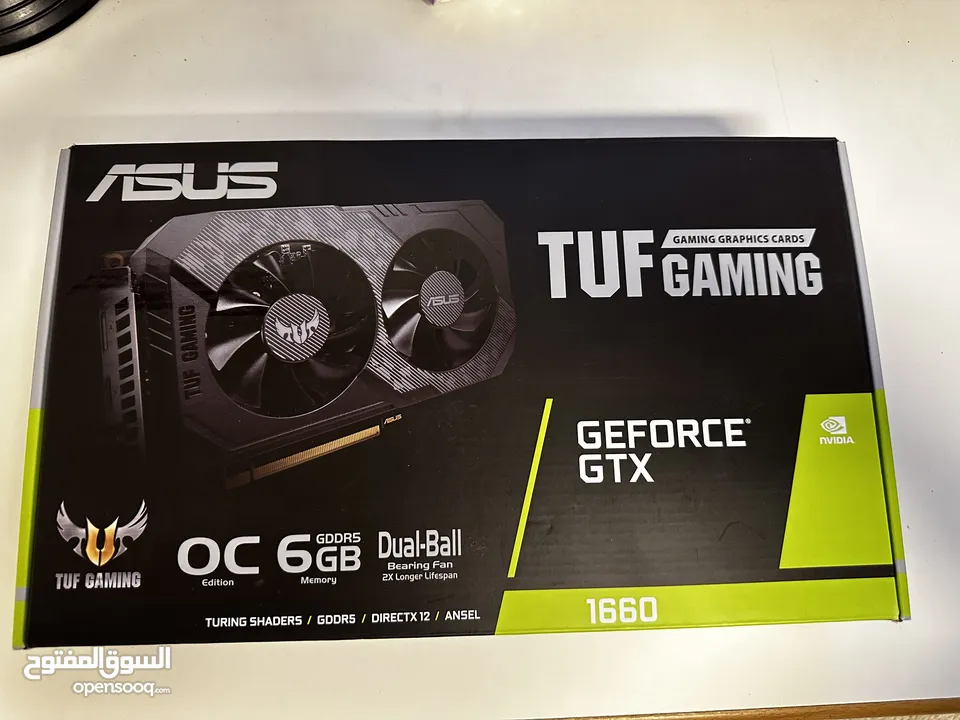 GTX 1660 ASUS TUF GAMING  كرت شاشة