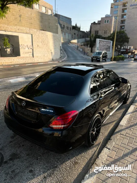 مرسيدس c200 AMG موديل 2016 ماطور 2000 تيبرو أسود ولا جرام بوية السيارة بحالة الشركة بيت لحم جوال