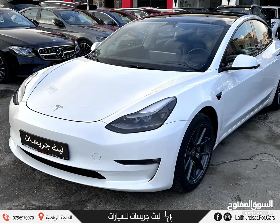 تسلا 3 لونج رينج 2021 Tesla Model 3 Long Range Dual Motor