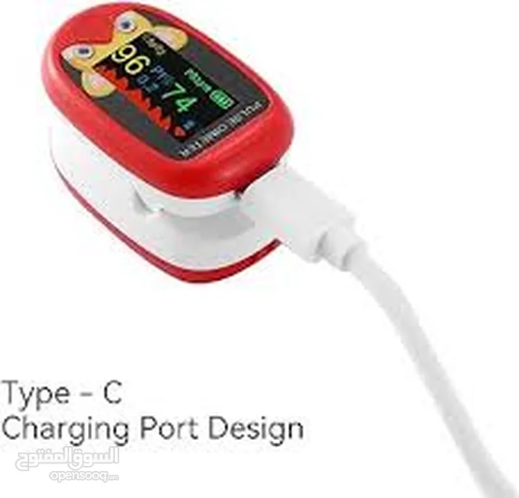 جهاز قياس نسبة الاكسجين في الدم للاطفال Oximeter اطفال يعمل بالشحن