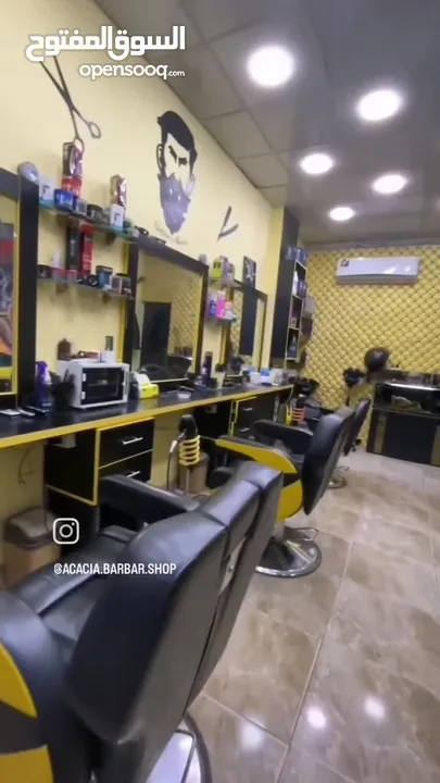 صالون حلاقه رجالي بموقع مميز للبيع