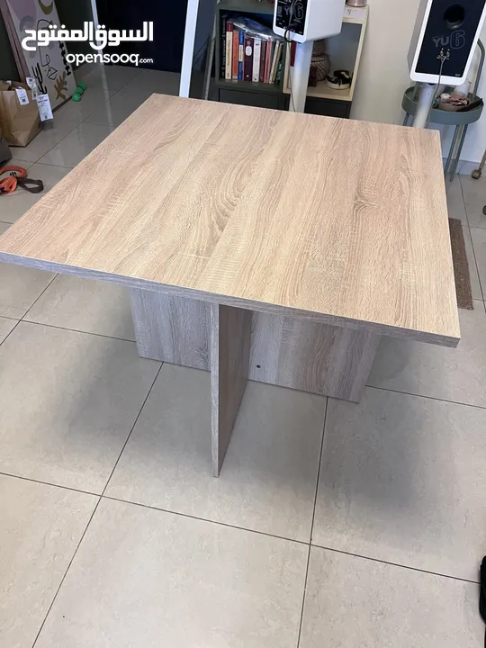 Square wooden table no chairs