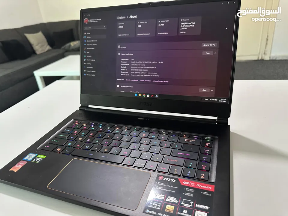 لابتوب جيمنج MSI GS65 Stealth بسعر مغري جدا