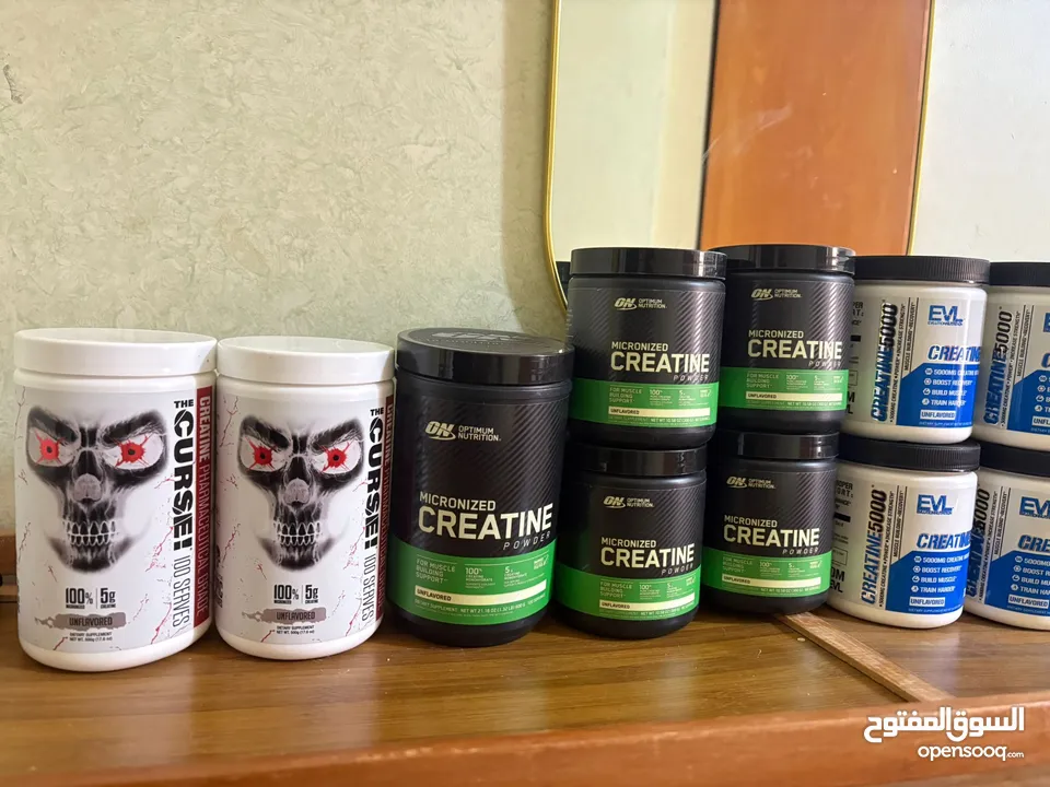كرياتين مونوهايدرات ماركه عالميه أوزان مختلفه صافي 100% بدون نكهات تاريخ طويل الامد