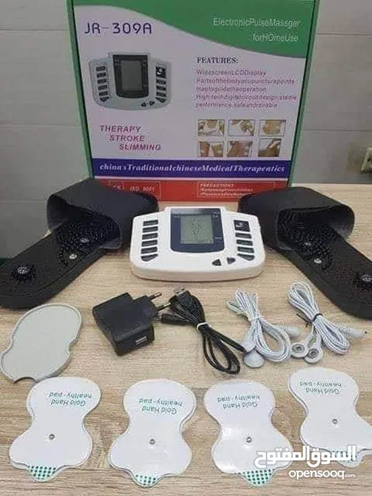 مساج وعلاج الأعصاب مع الأحذية . شاشة LCD الرقمية لدليل العلاج.