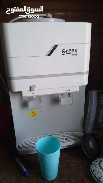 كولرماء نوعGreen لون ابيض استعمال خفيف حامي بارد شغال ميه ميه وفلتر تايوان مع خزان ماء صغير مع الفلت
